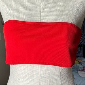 ribbed bandeau bikini